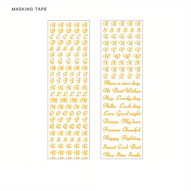 Sheet Pet Long Transparent Waterproof Golden Slivery Foil Masking Tape  For Scrapbook Personal Planner Card Decoration Office  School Supplies  Temu Japan