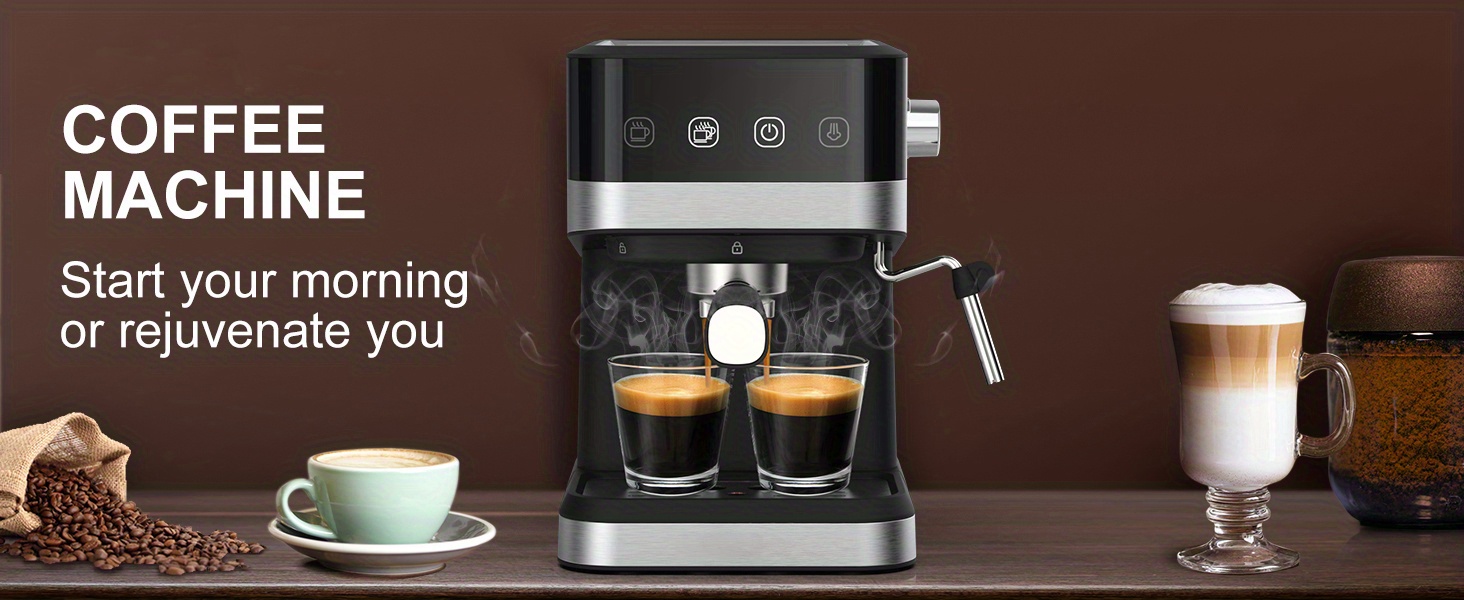 Iagreea Espresso Machine With Milk Frothing 20 Bar Expresso - Temu
