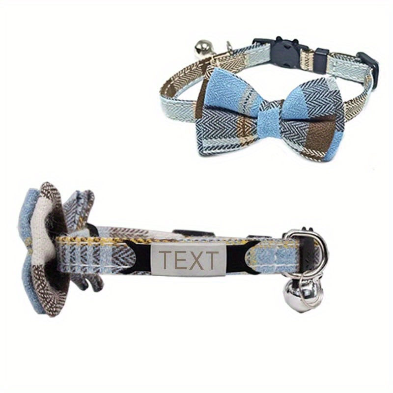 TEMU Bow Cat Collar Adjustable Size Safety Detachable Bow