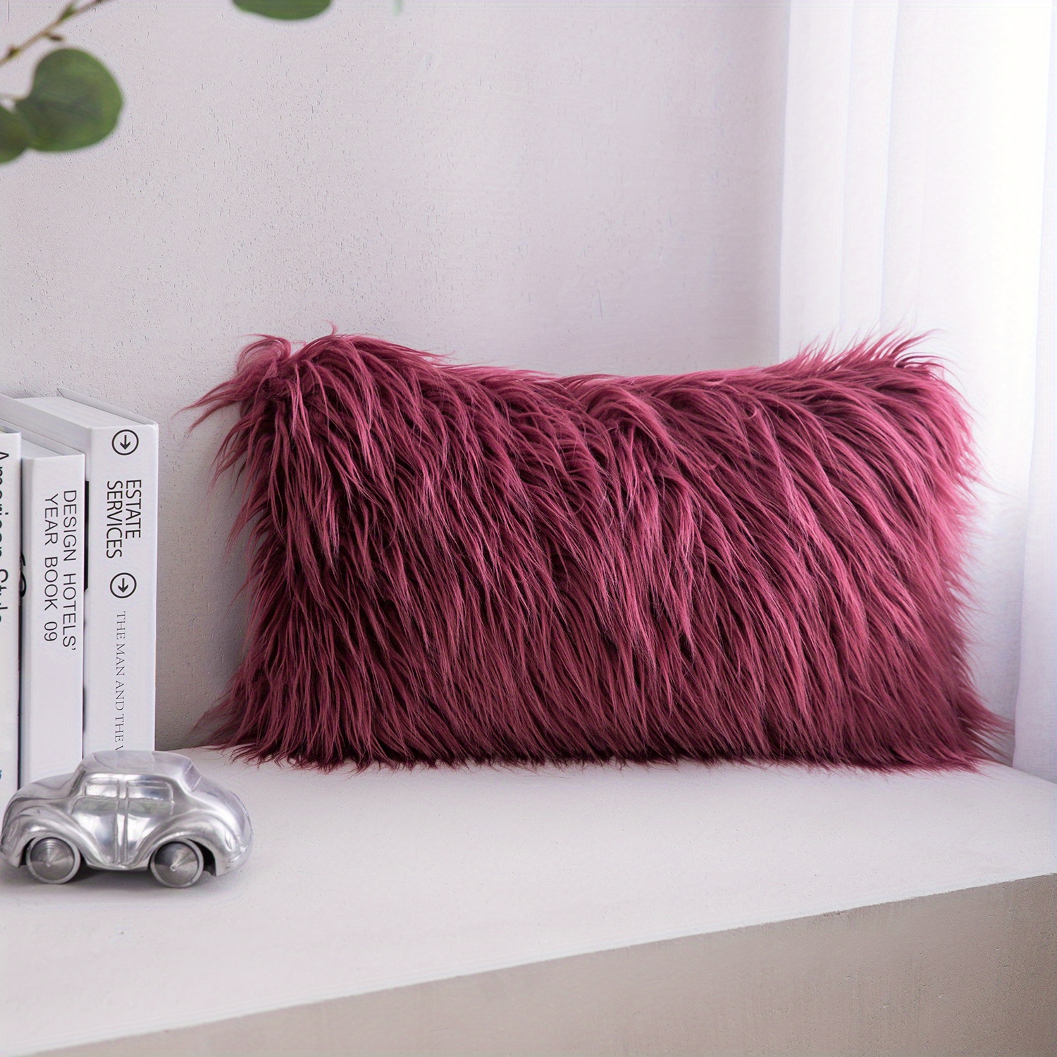 1pc fur throw pillow cover cushion pillow case sofa bed Temu