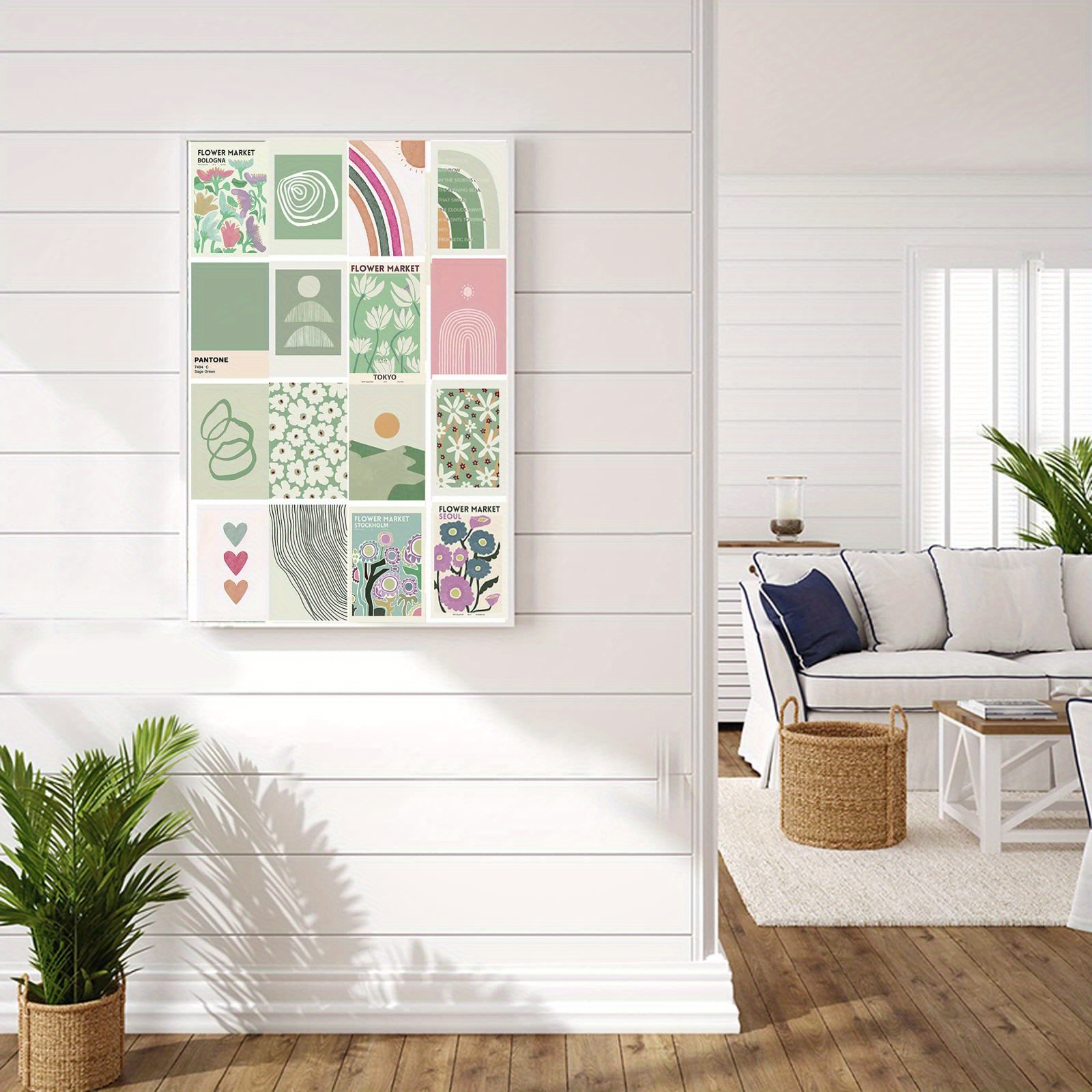 Danish Pastel Wall Collage Kit Aesthetic Pictures Green Room - Temu