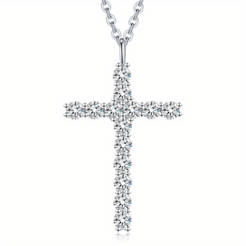 Silver Cross Necklace Women Big Small Cross Necklace Religious Necklace Jewelry Dainty Cross Necklace Silver Cross Pendant Monday Monarch