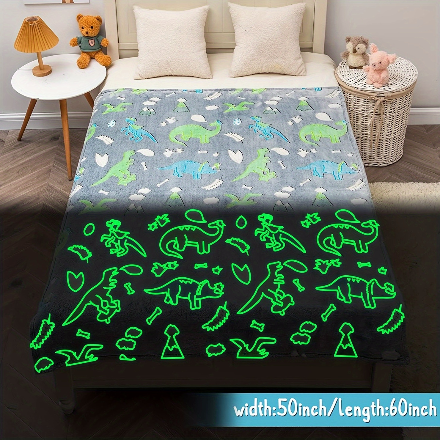 Luminous Dinosaur Blanket for Kids