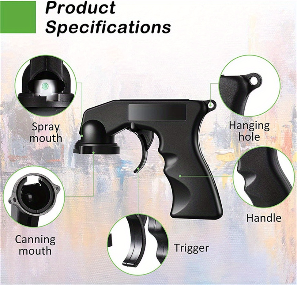1 PC Portable Aerosol Spray Gun Can Handle with Full Grip Trigger for  Painting