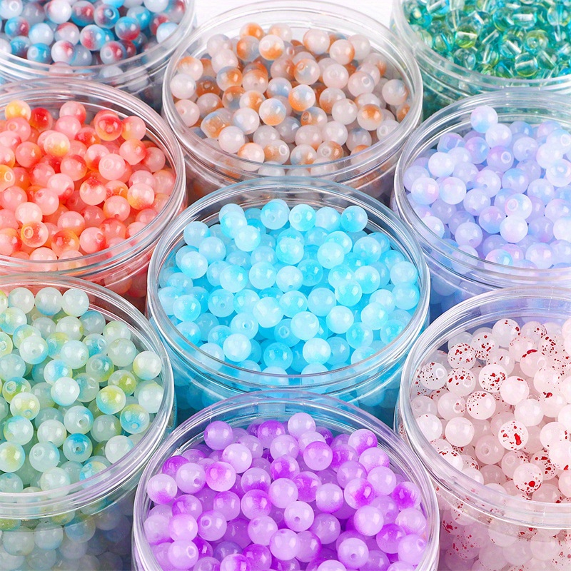 100pcs 8mm Cuentas Acrílicas Gelatina Colores Brillantes - Temu