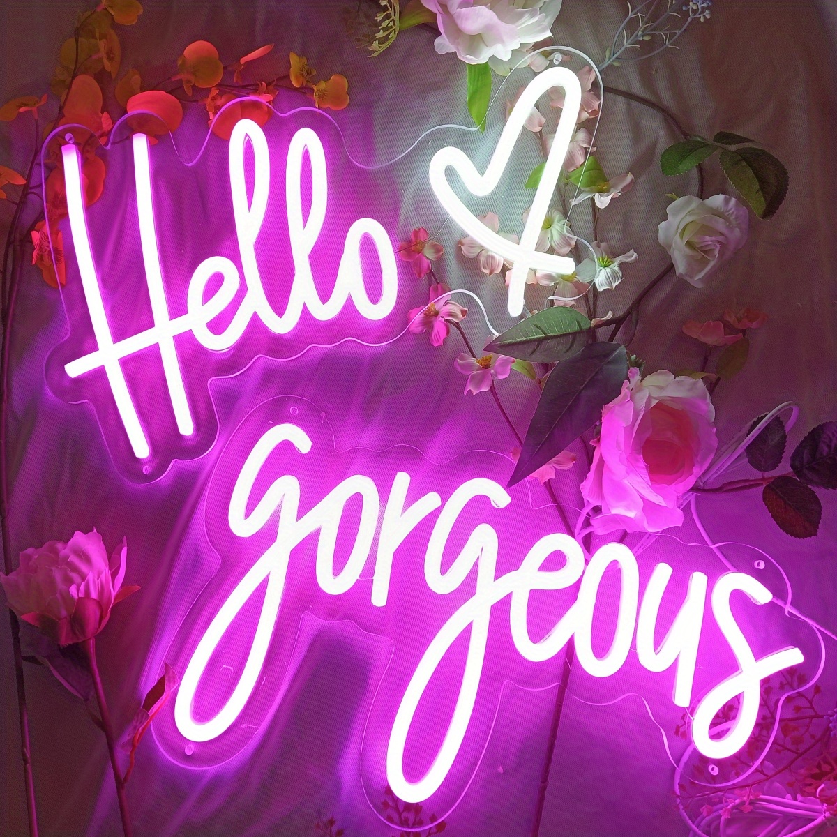 Occasion Reusable 'hello Gorgeous' Neon Sign! - Temu United Kingdom