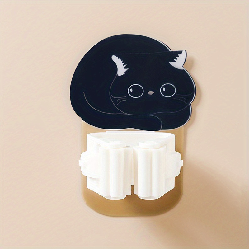 Cat Mop Clip Self adhesive Cartoon Easy Wall Mounted Storage - Temu