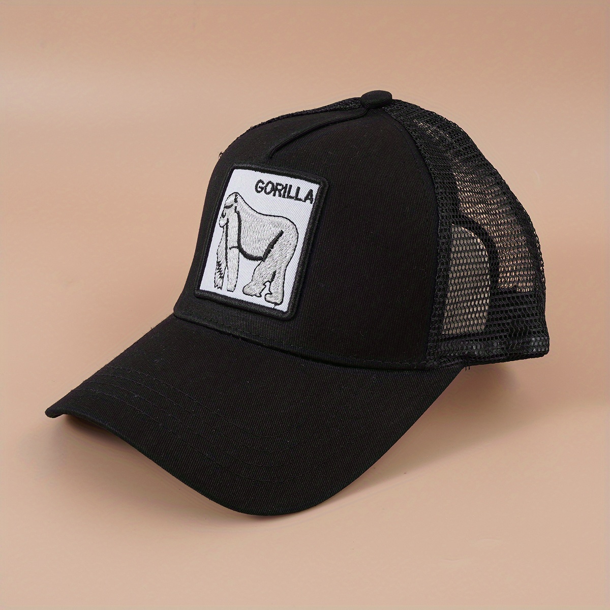 Animal Patch Baseball Cap Mesh Trucker Hat Sunscreen Dad Hats