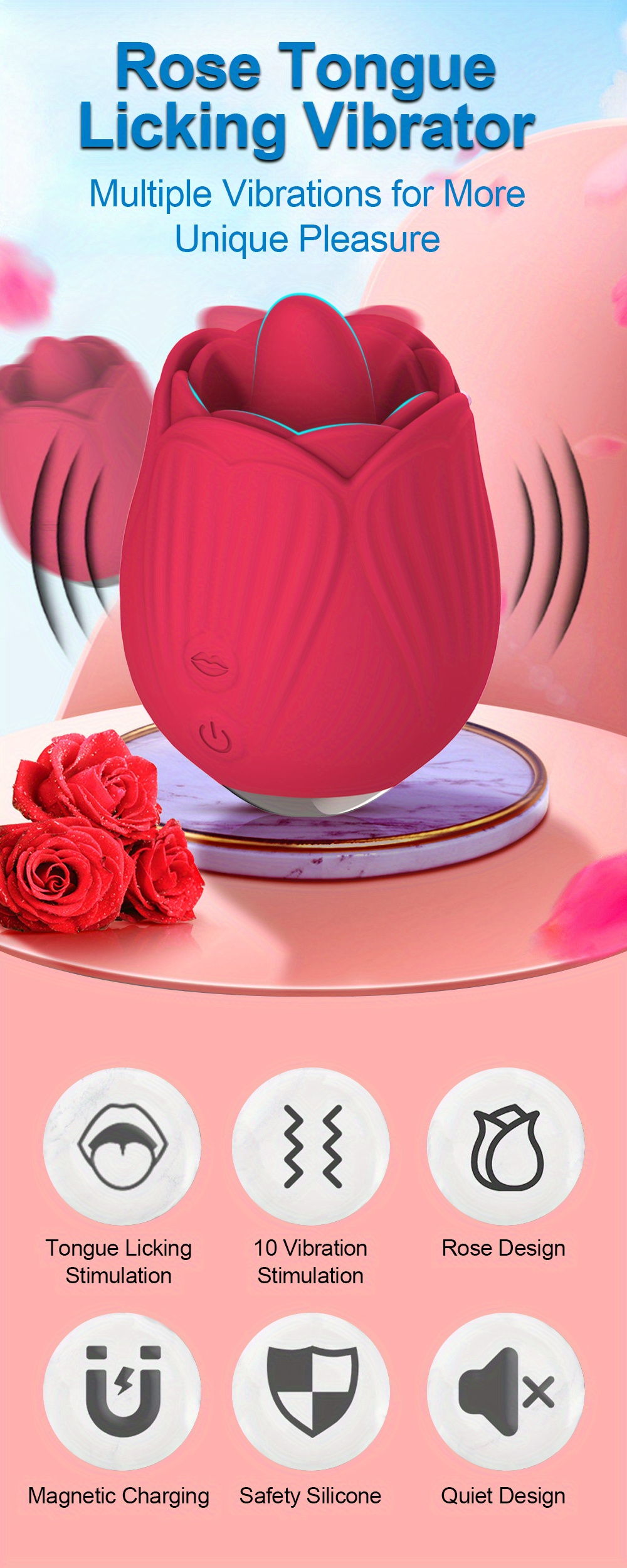 Excite Yourself: Rose Toy Vibrator For Women Mini Tongue - Temu