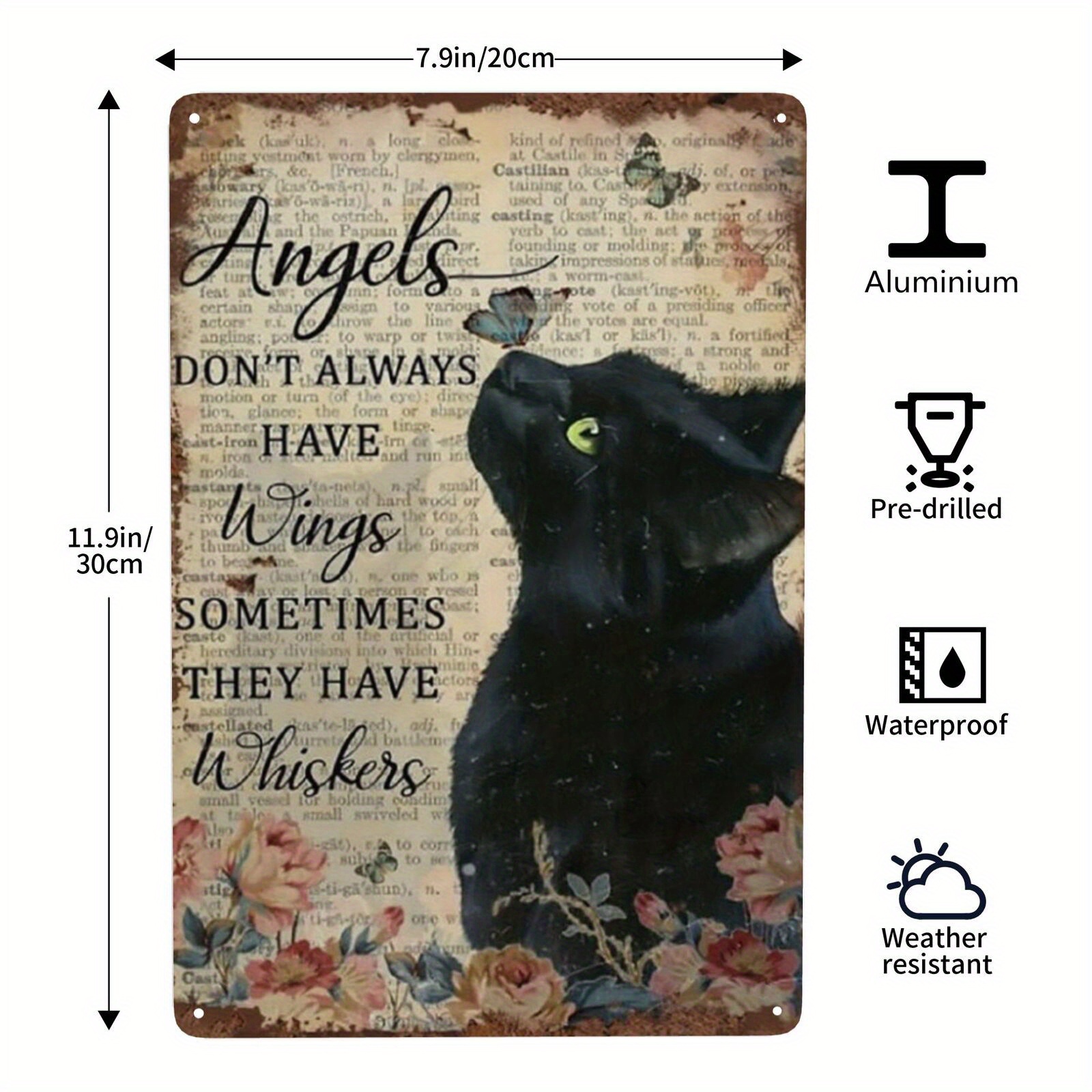 1pc Metal Aluminum Sign Angels Don't Always Have Wings Sometimes They ...