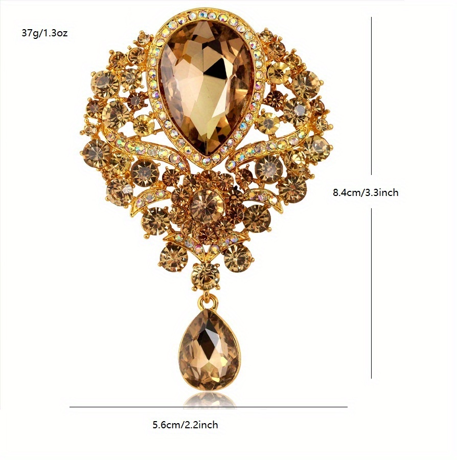 Large Crystal Water Drop Shape Brooches For Women - Temu Slovenia