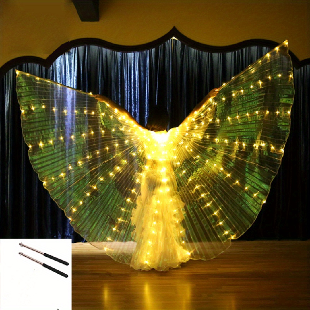 LED Isis Wings Belly Dance Accessory Costume Set for Adults