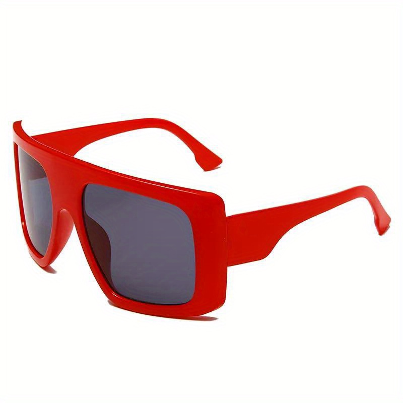 Oversized Shield Sunglasses Flat Top Gradient UV400
