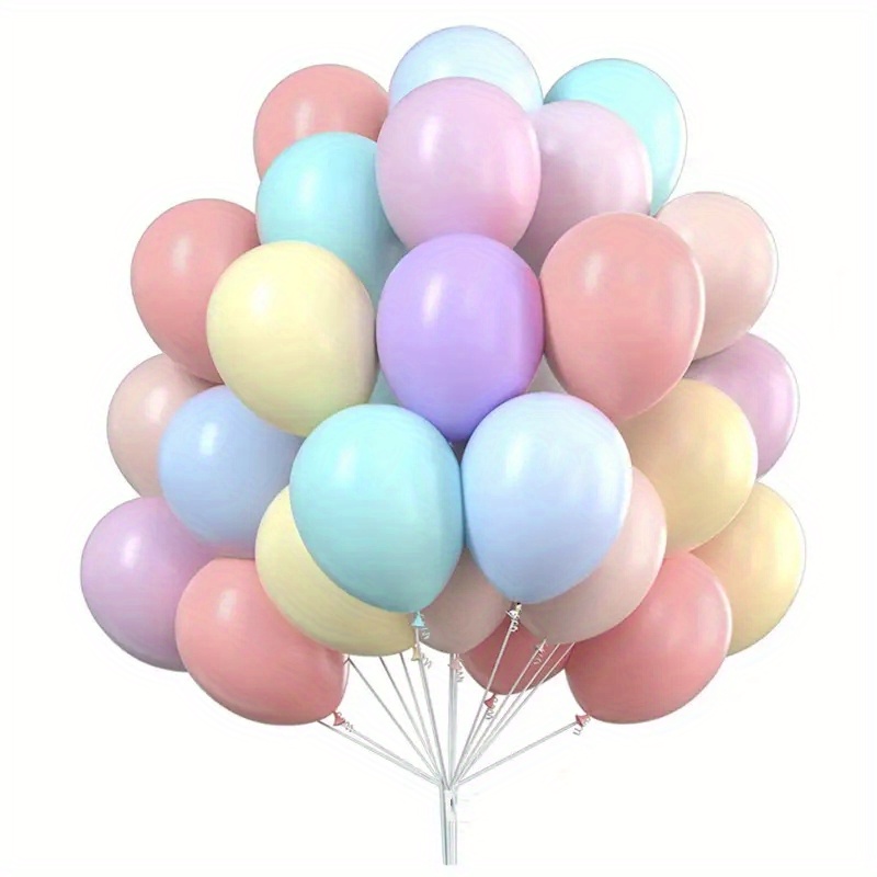 Macaron Pastel Balloons Pastel Latex Balloons Golden Glitter - Temu