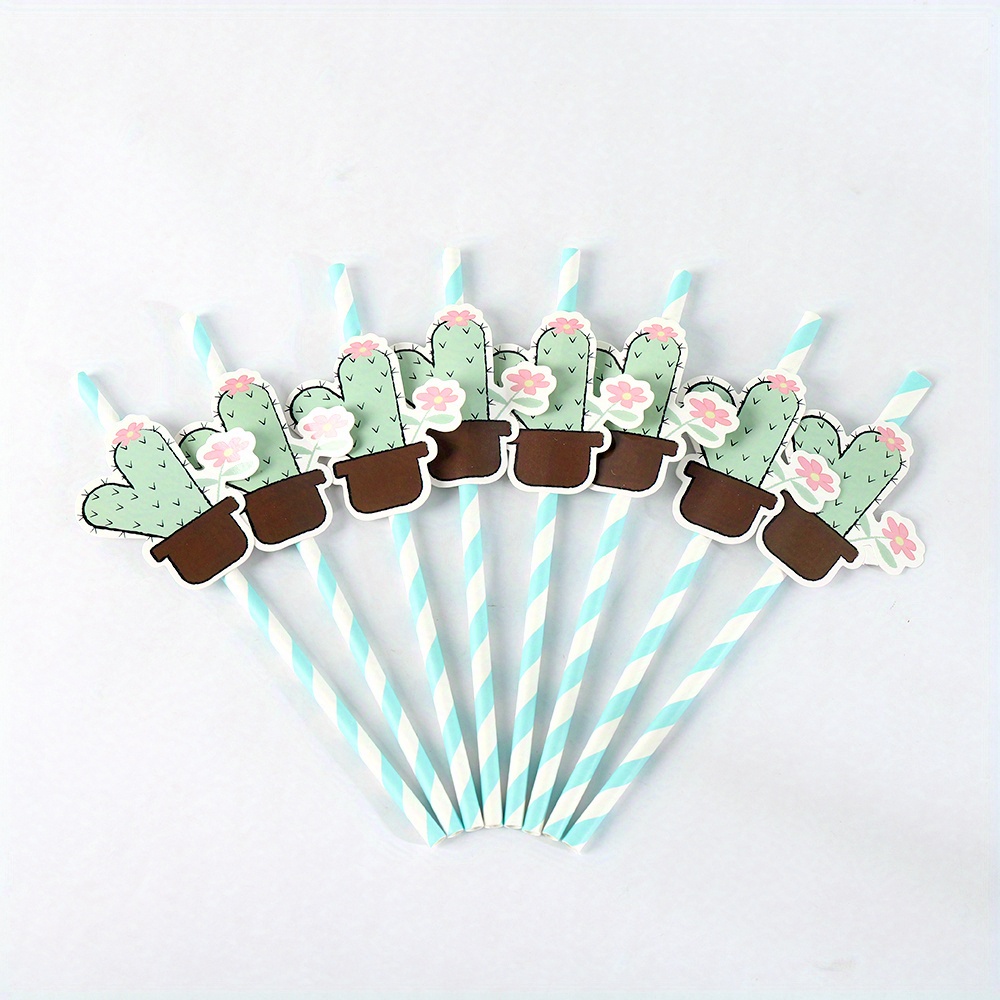 20pcs Face Card Straw Disposable Creative Party - Temu