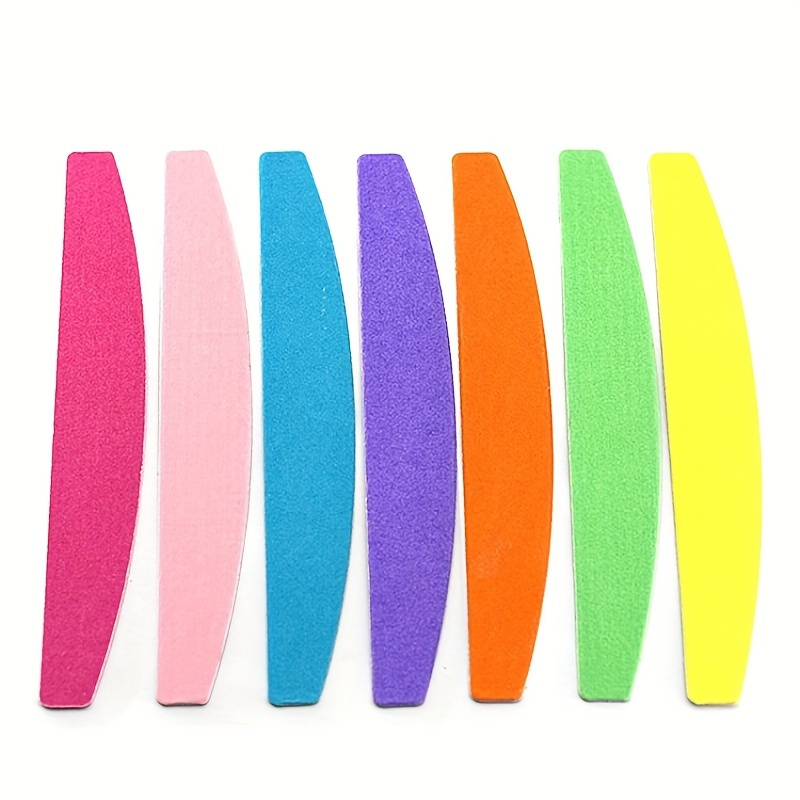 

10 Pcs 100/180 Nail File Stick Buffer Double Sided Manicure Tool, For Woman Home Diy And Salon