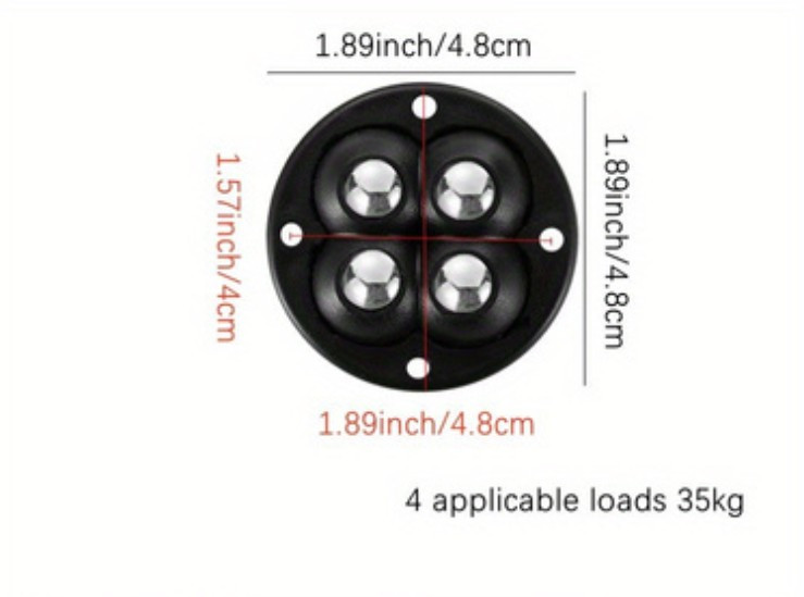 4 ruedas negras autoadhesivas, mini ruedas adhesivas, ruedas de pasta  universales para muebles – Los mejores productos en la tienda online Joom  Geek
