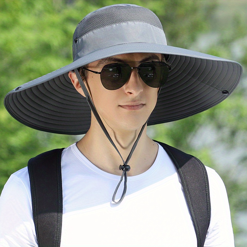 Breathable Sunshade Bucket Hat Outdoor Sports Fishing Large - Temu