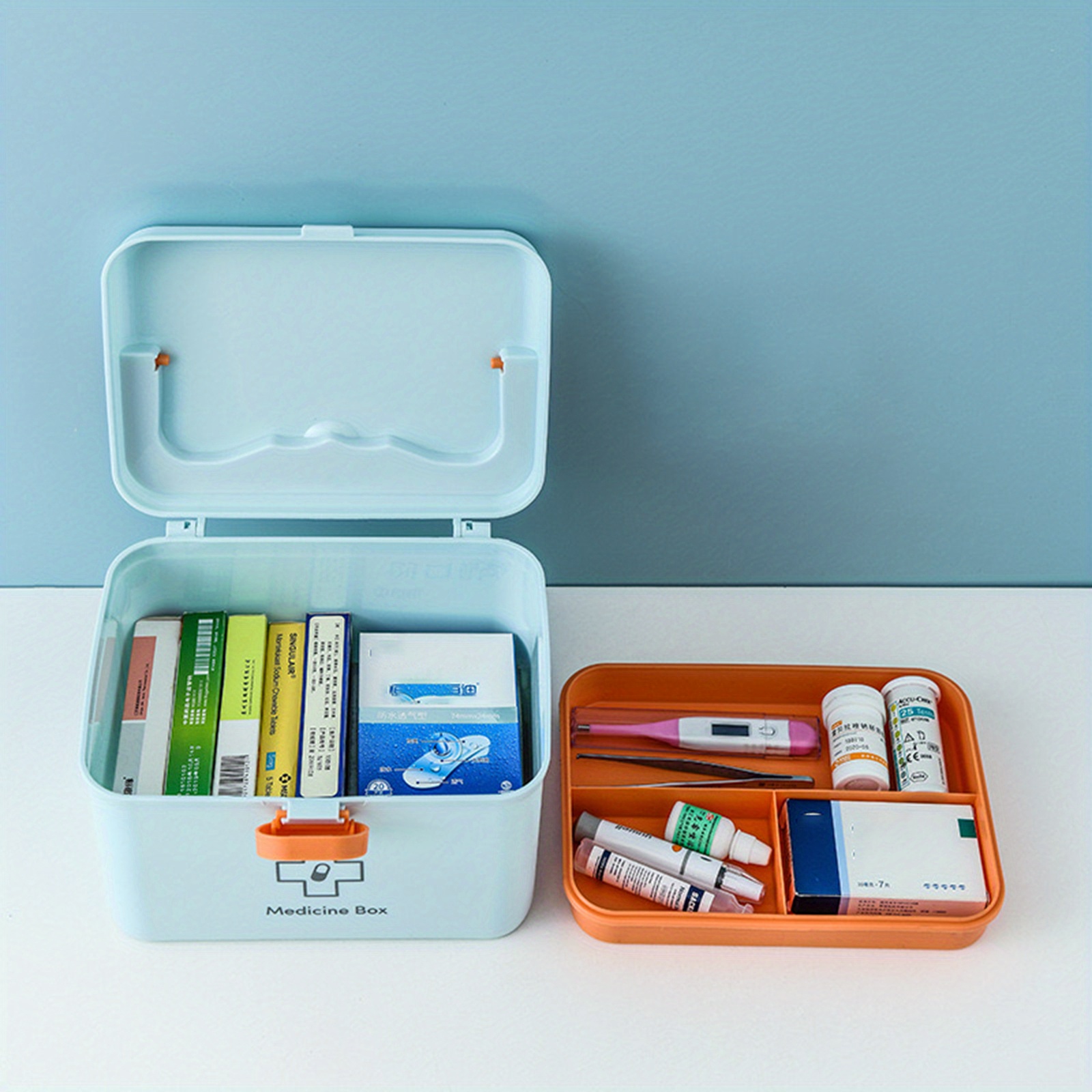 Home Medicine Cabinet Medicine Box, First Aid Kit Portable Storage Medicine  Box, Three-layer Medicine Box