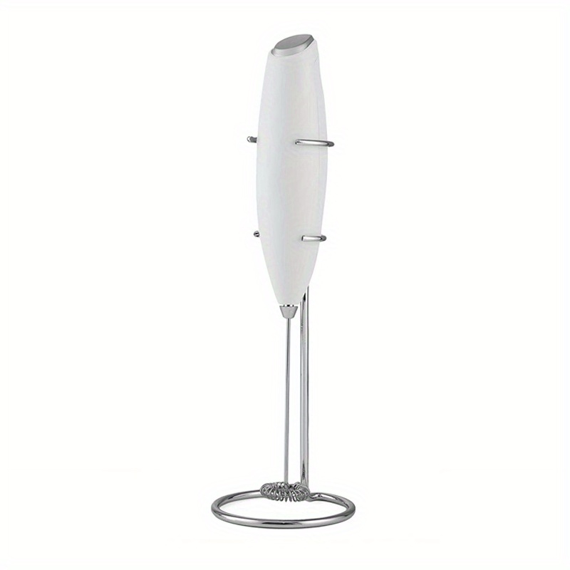 Bean Envy Milk Frother for Coffee - Handheld, Foamer & Frother with Stand,  White 