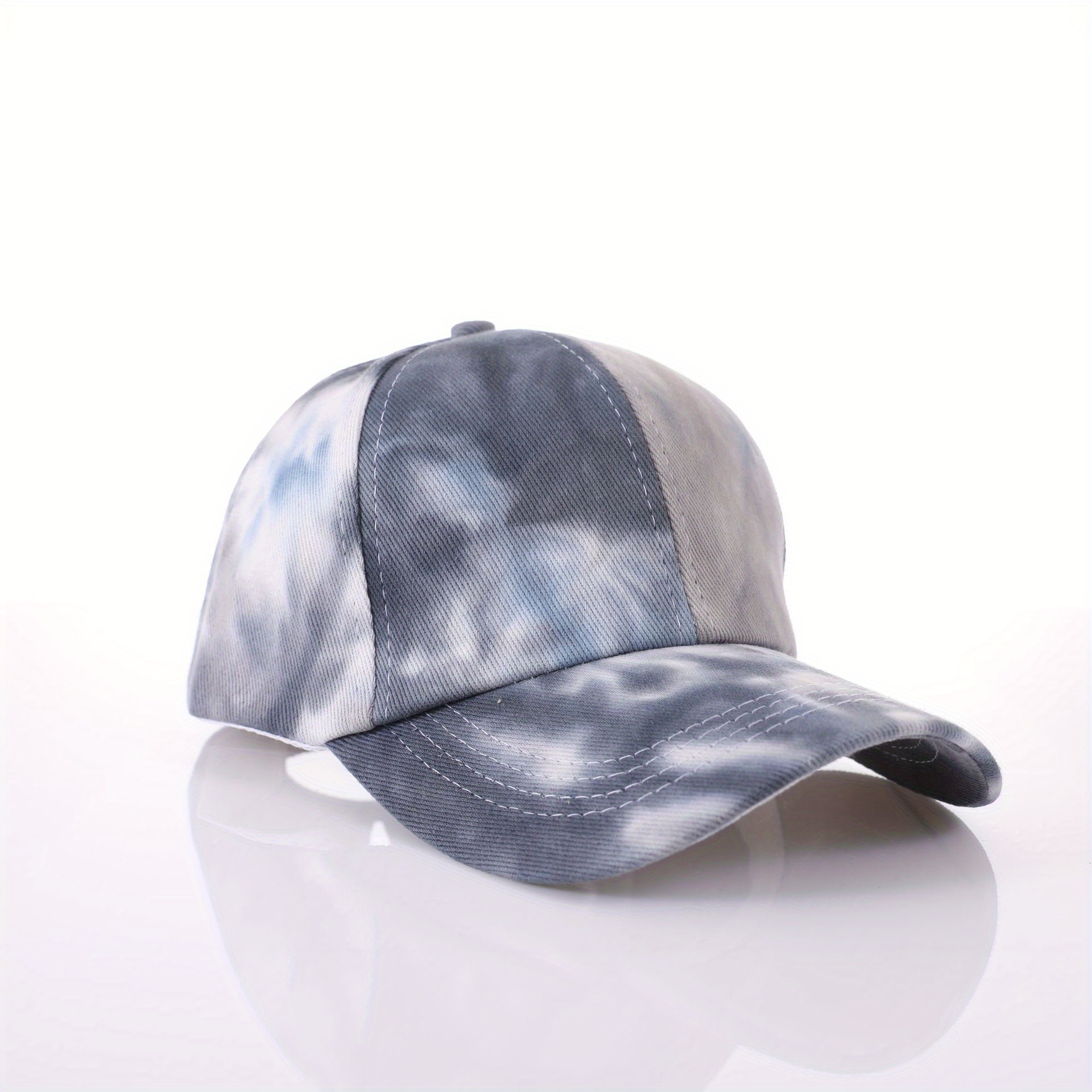 Fashion Women Men Sport Gradient Tie Dye Breathable Beach Adjustable  Baseball Cap Hop Hat Sun Hat Baseball Caps Light Blue 