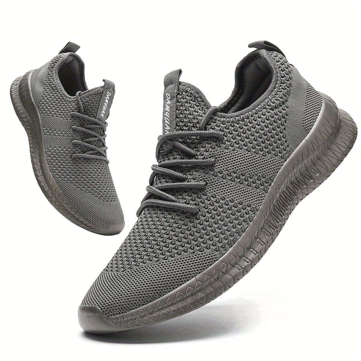 Men Running Shoes Lace up Men Sport Shoes Lightweight Comfortable Breathable  Walking Sneakers Tenis Masculino Zapatillas Hombre Color: Dark Grey, Shoe  Size: 44