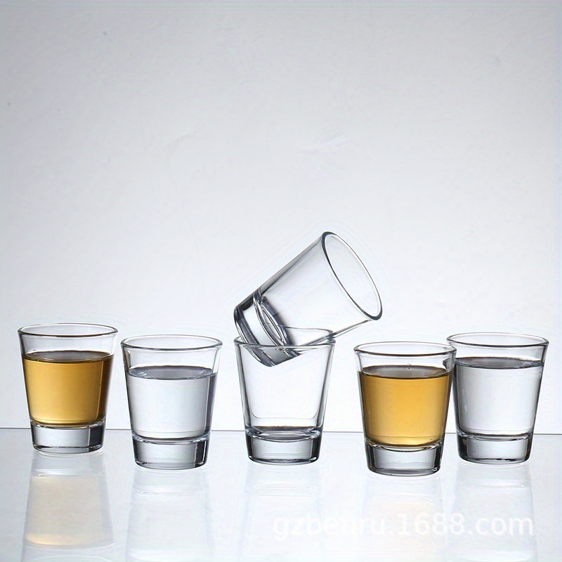 1.5 oz Clear Shot Glass Measuring Cup With Heavy Base For Tequila Whiskey  Vodka