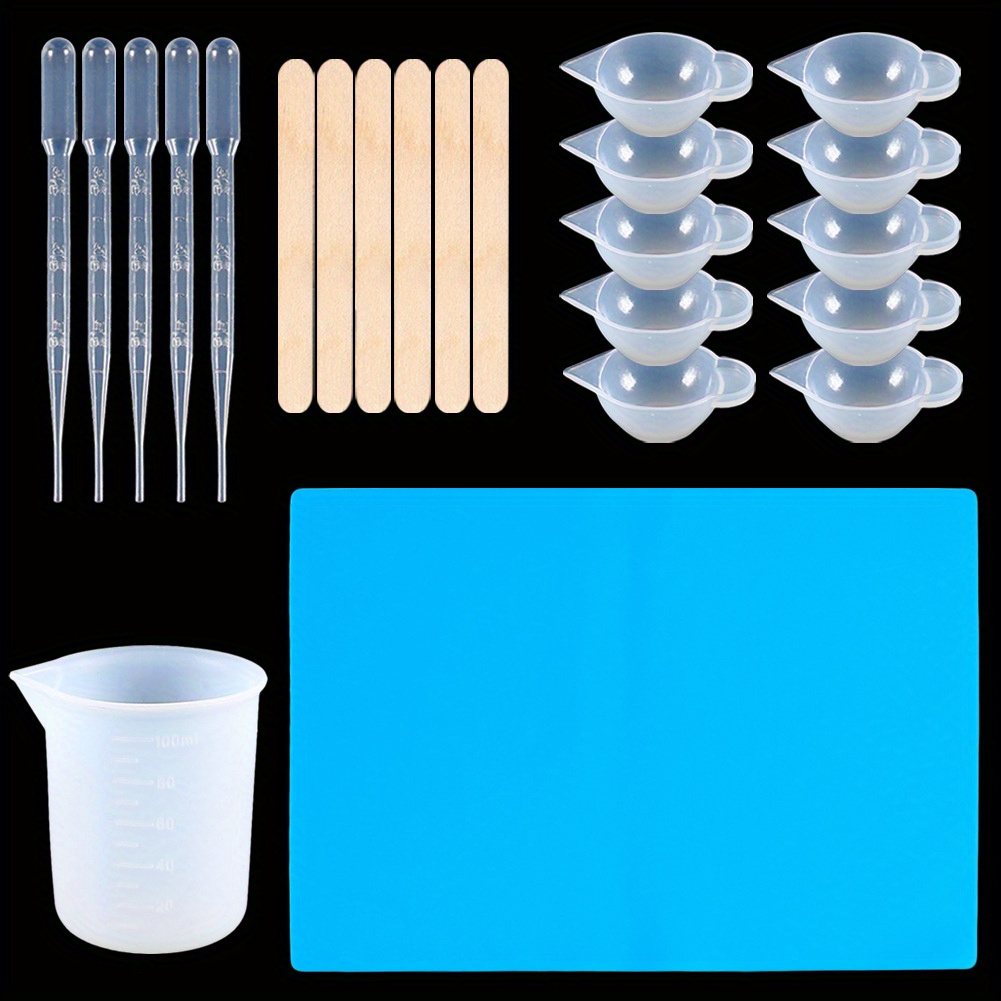 Silicone Resin Measuring Cups Tool Kit Silicone Measuring - Temu