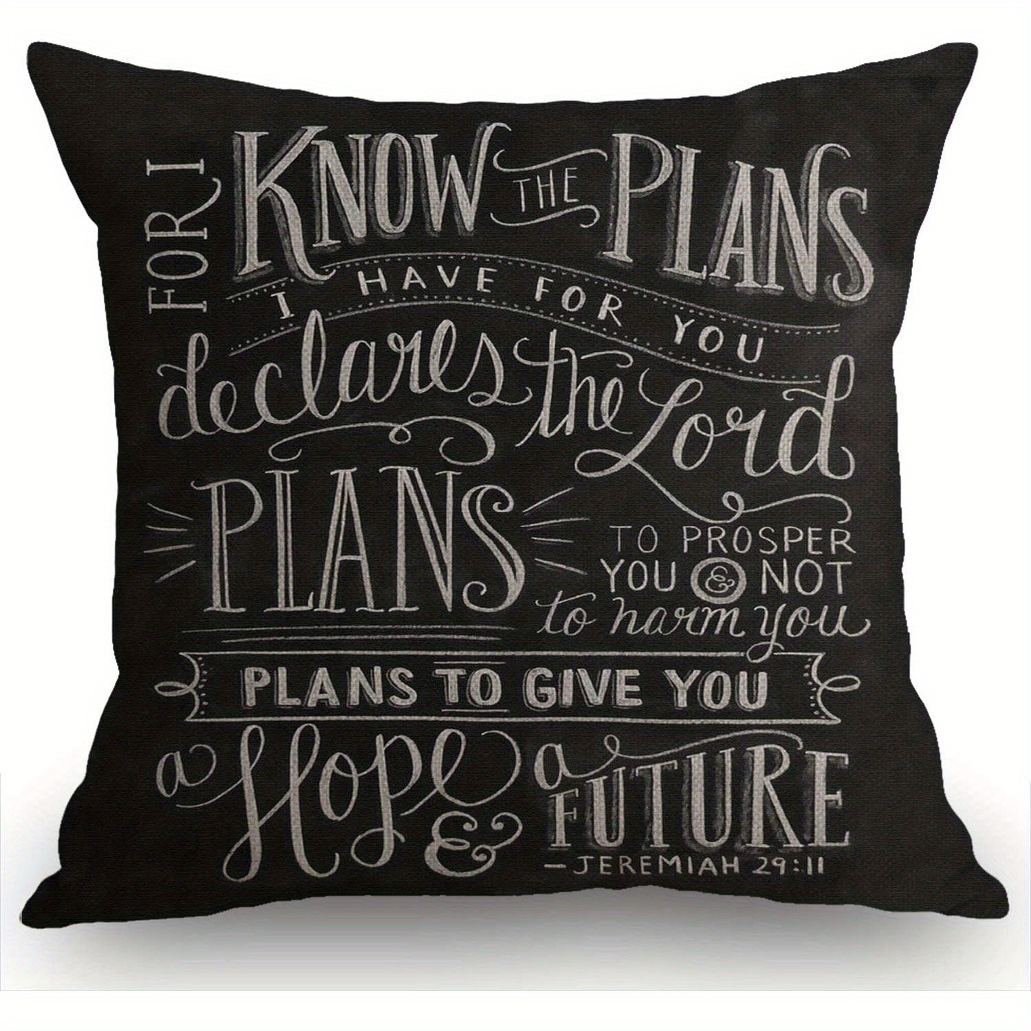 Custom Quote Pillow 18x18 Inch Square Custom Scripture Verse