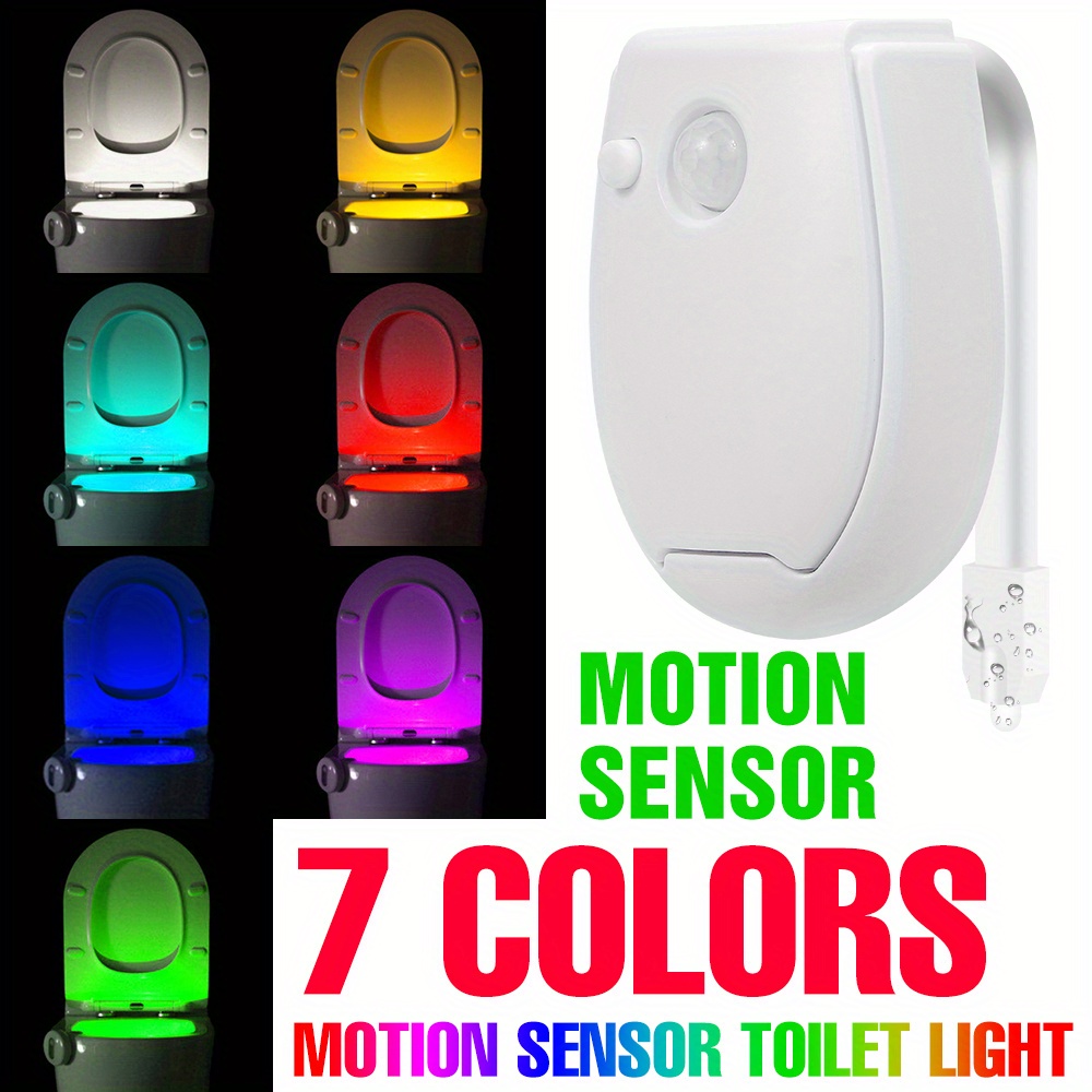 Toilet Night Light Pir Motion Sensor Toilet Lights Led Washroom Night Lamp  7 Colors Toilet Bowl Lighting For Bathroom Washroom - Night Lights -  AliExpress