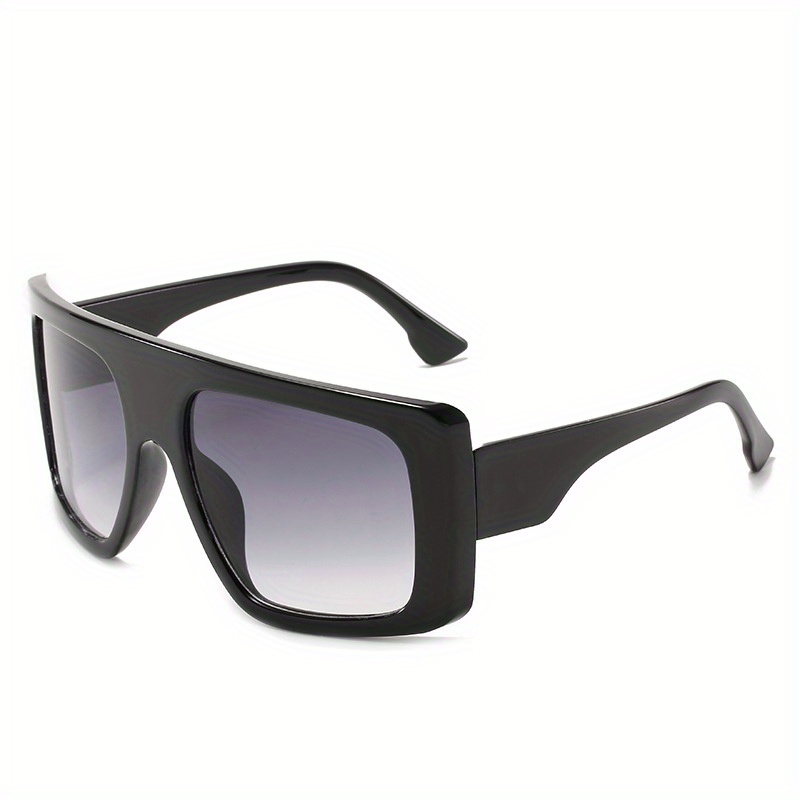 Oversized Shield Sunglasses Flat Top Gradient UV400