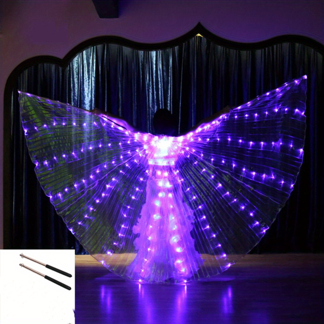 LED Isis Wings Belly Dance Accessory Costume Set for Adults