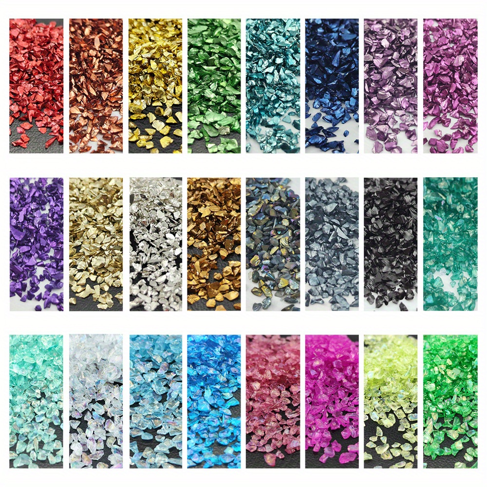 Stained Glass Non porous Gravel Beads Stones Crushed Glass Temu