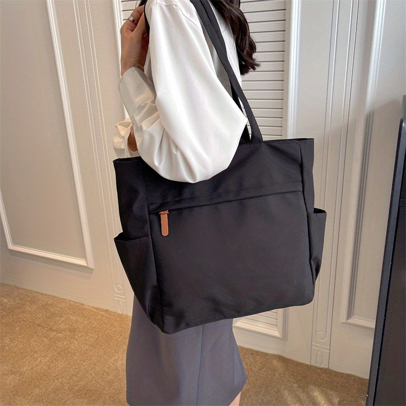 Women's Minimalist Shoulder Bag, Solid Color Casual Shoulder Bag, All-Match  Bag For School