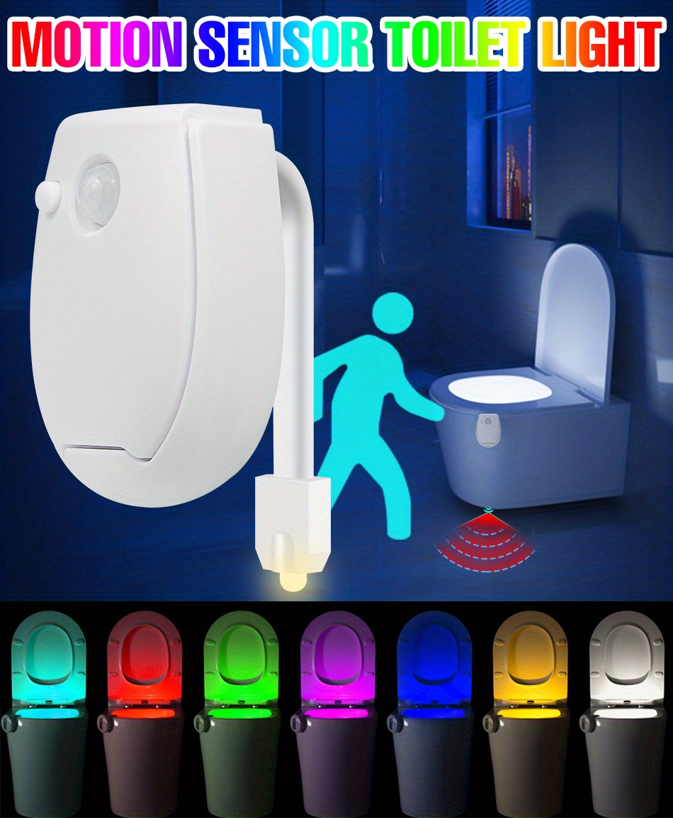 Led Toilet Seat Bathroom Night Light Motion Sensor Wc Light - Temu
