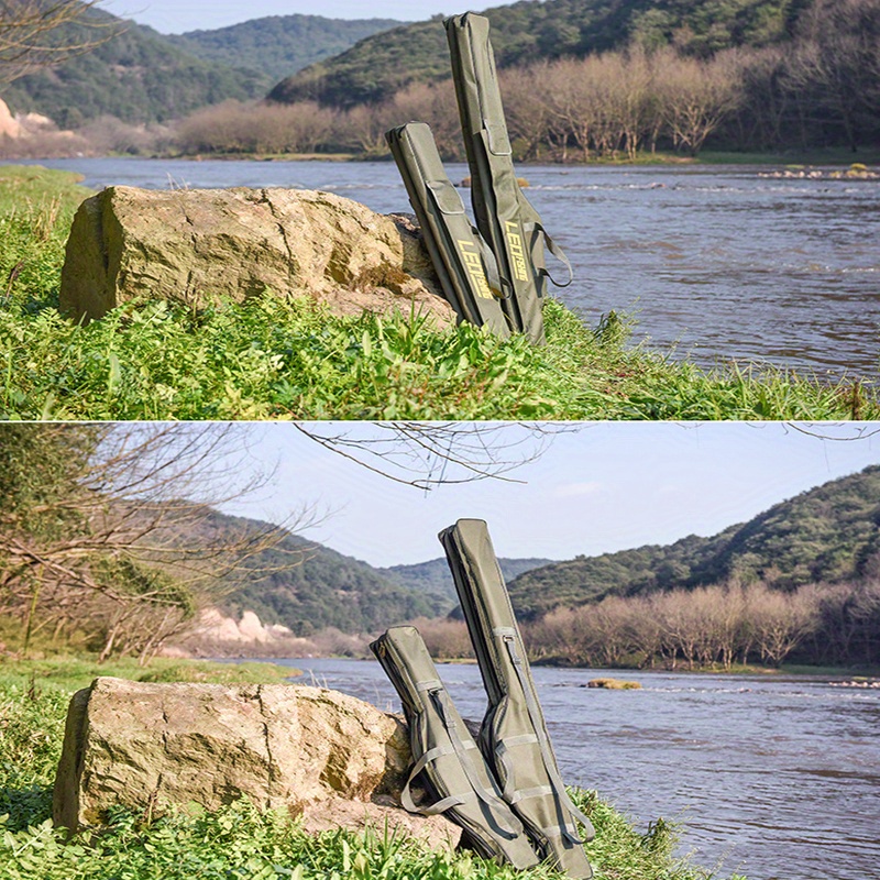 Estojo para vara de pescar bolsa de armazenamento tripla - Temu Portugal