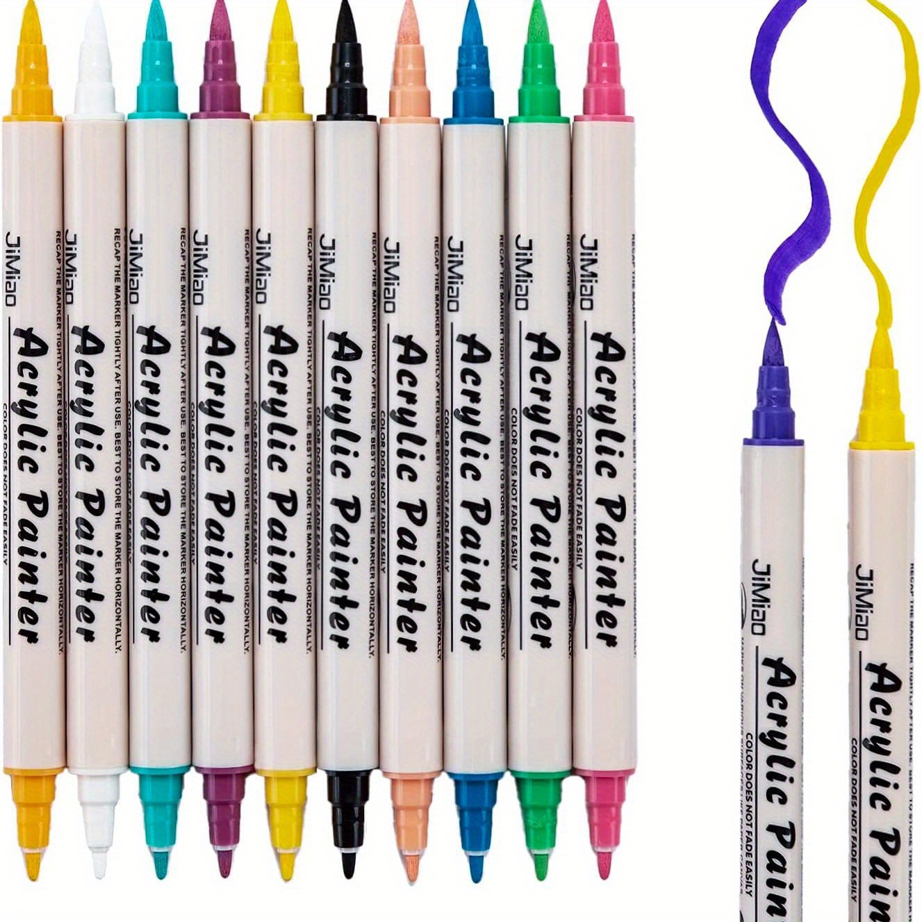 12/24/30 Colors Acrylic Paint Pens Soft Brush Tip - Temu