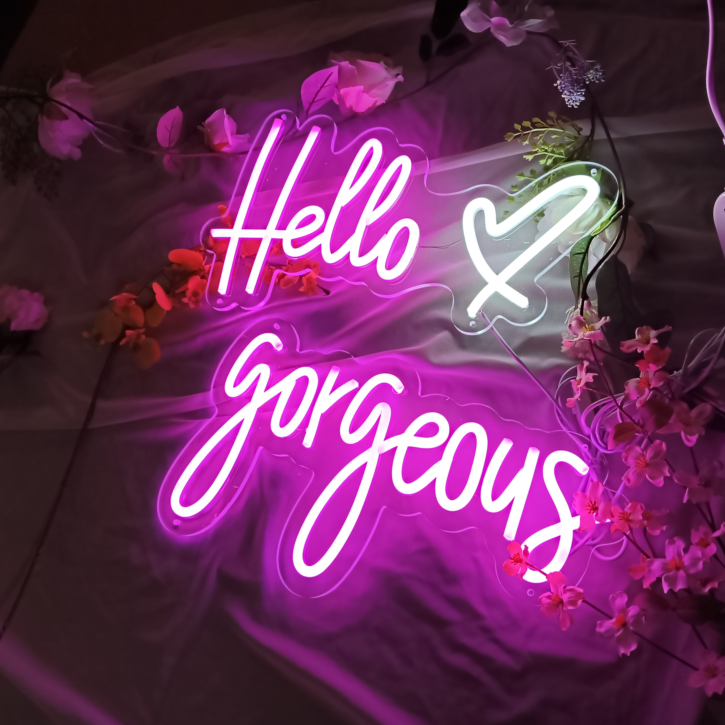 Occasion Reusable 'hello Gorgeous' Neon Sign! - Temu United Kingdom