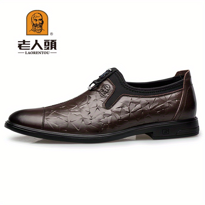 Men Lace Business Leather Shoes Casual Comfortable Wedding Shoe Male Suit  Shoes