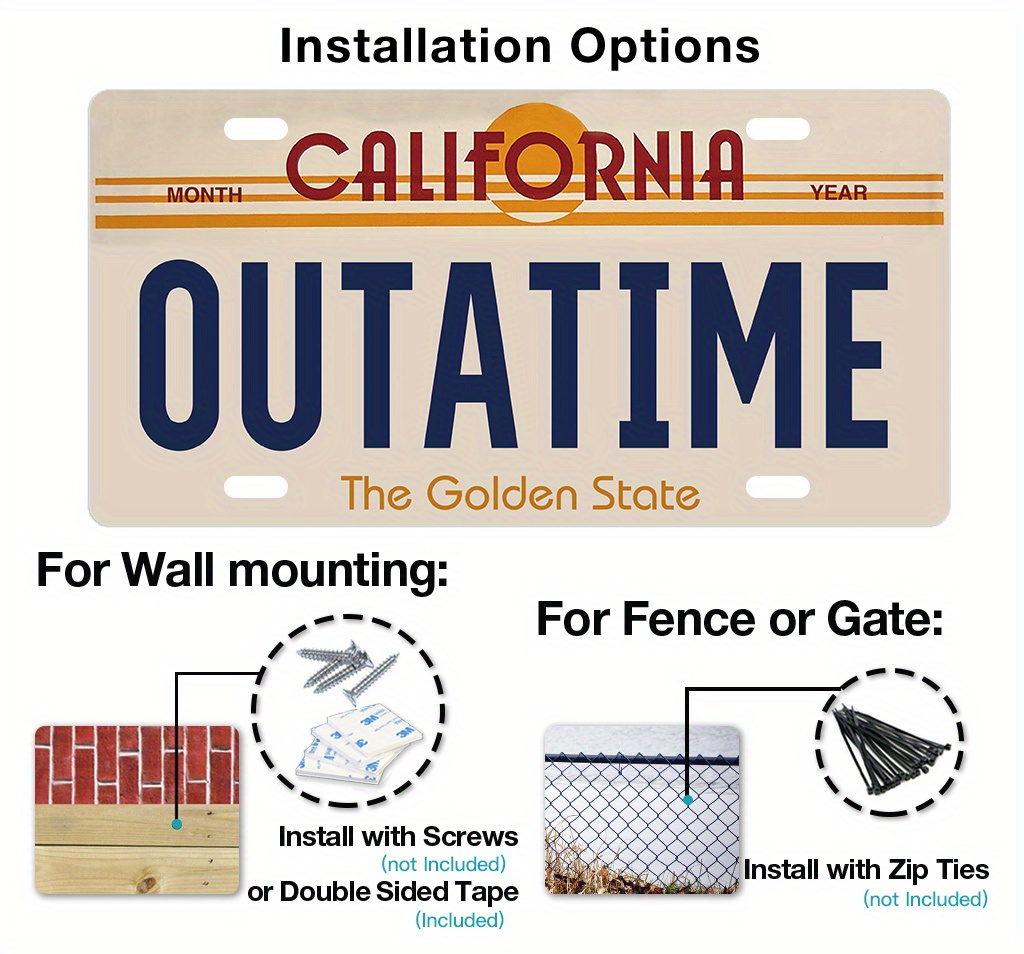 Metal Tin Sign Movie Licenses Plate Vintage Plaque Decor Temu