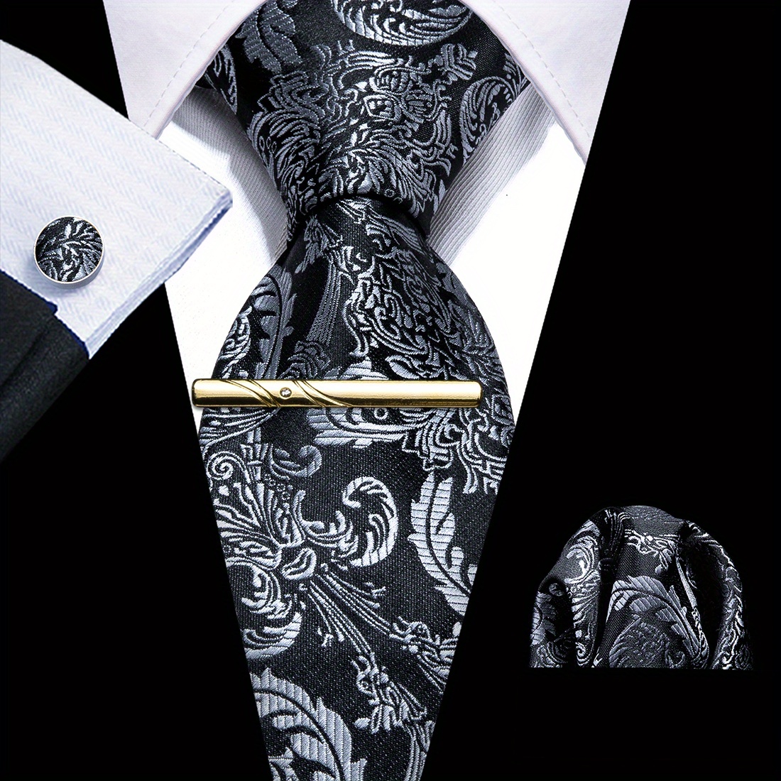 Black Men Formal Necktie