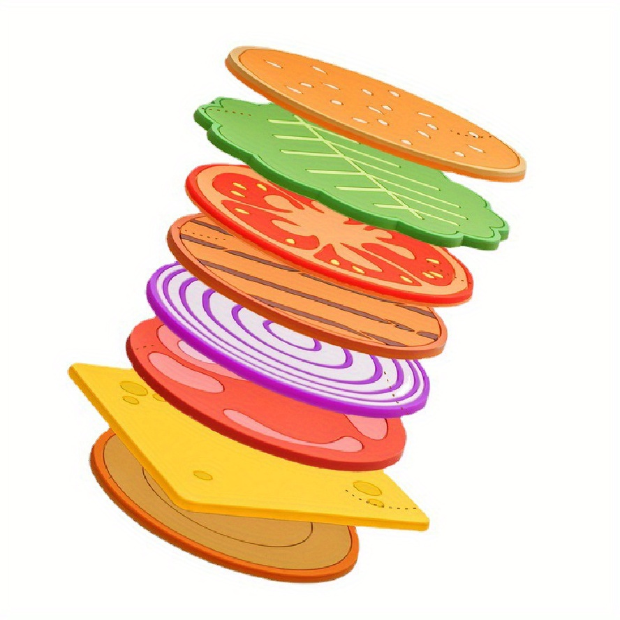 Creative Hamburger Coaster Set Household Absorbent Coaster Temu