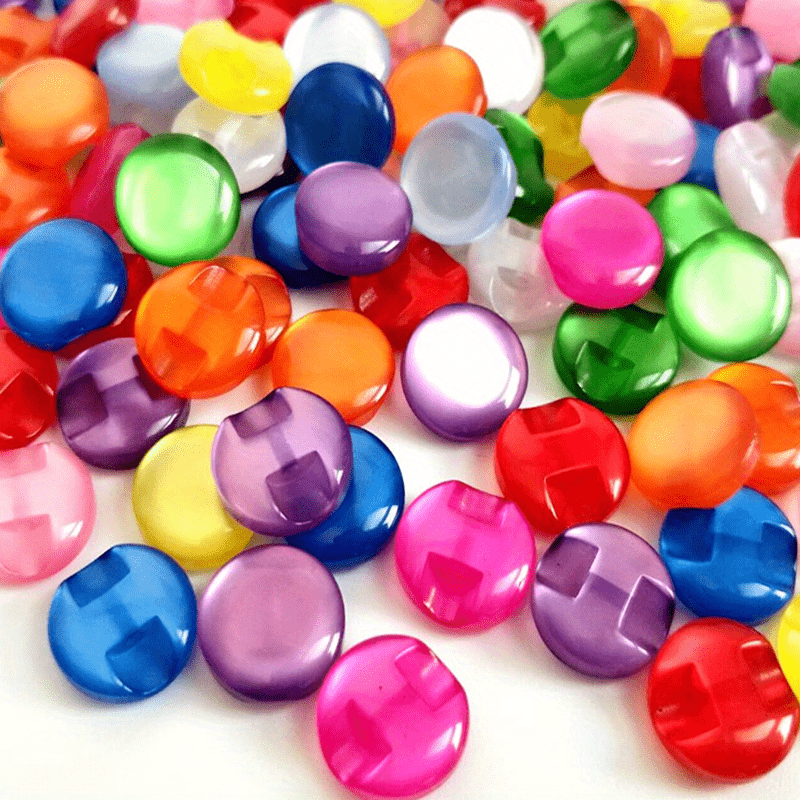 50pcs 1.2cm Colors Random Resin Buttons For Hand Account Envelope , Garment Sewing Accessories Diy Crafts