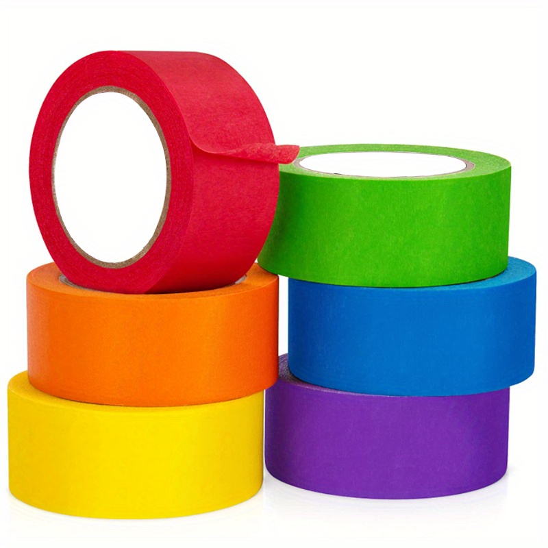 Colored Tape Colored Craft Tape Vitality Rainbow Colored - Temu