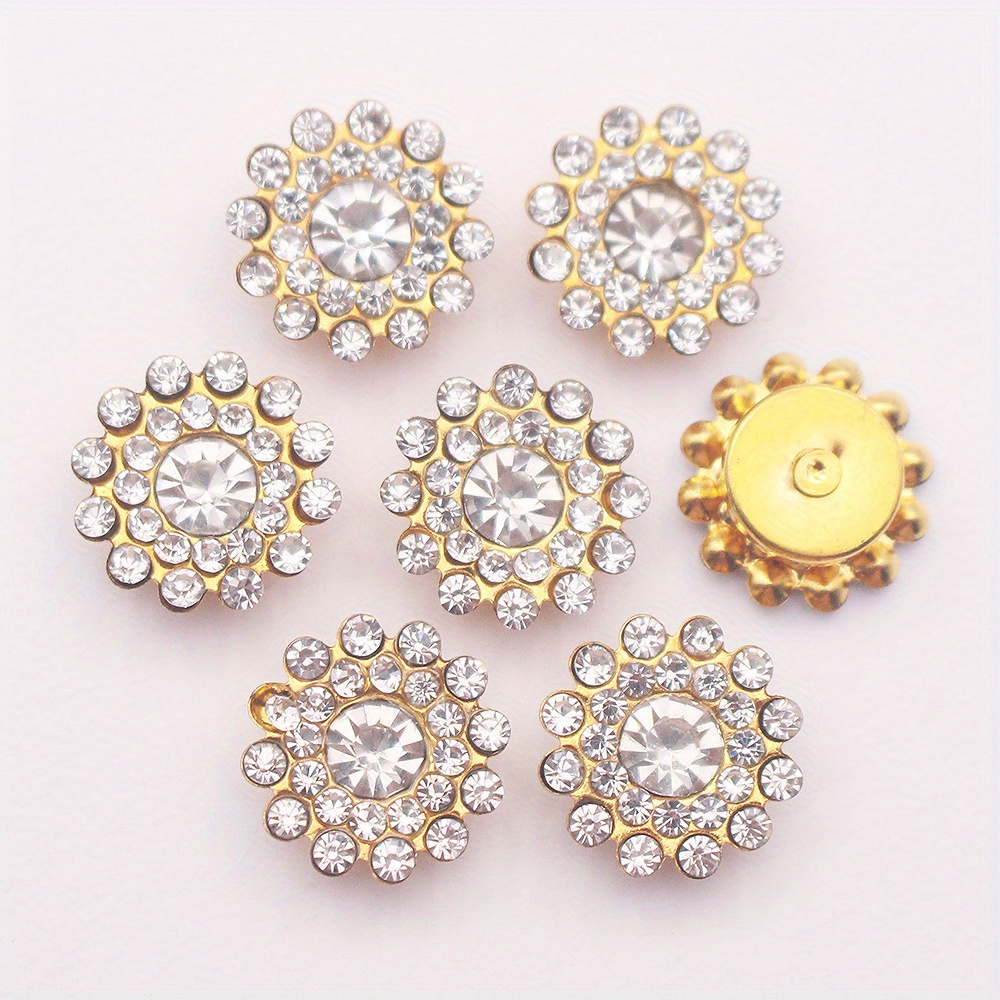 Sewing Beads Sun Flower Claw Rhinestones Flatback Round - Temu