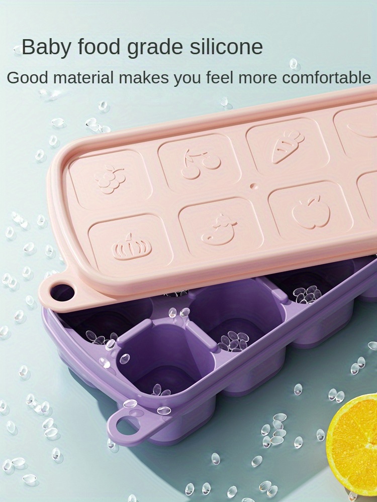 8 cube Silicone Mini Ice Cube Trays With Lid Perfect For - Temu