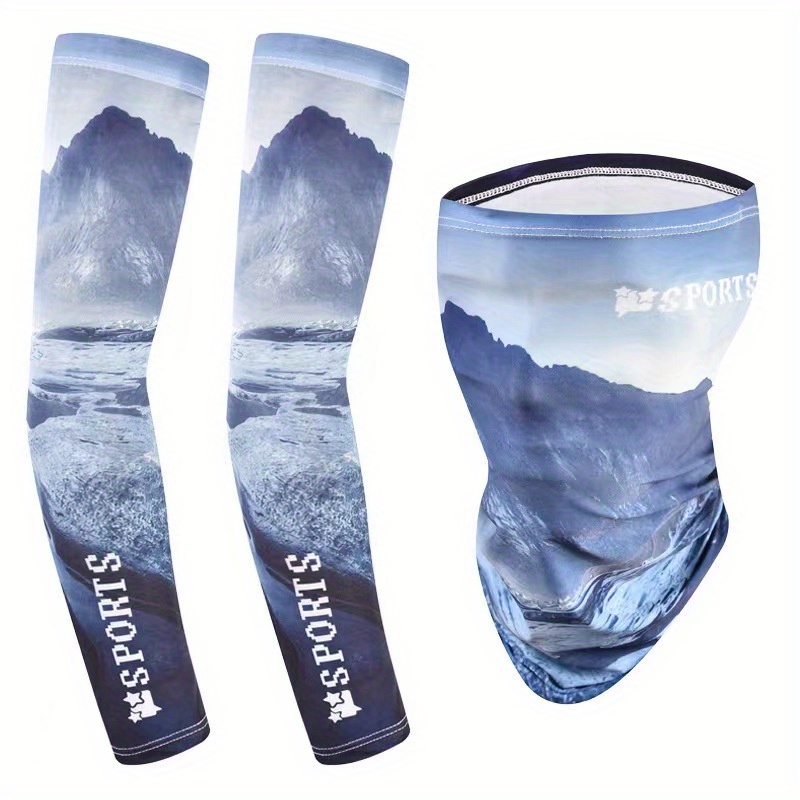Ice Silk Sunscreen Mask Set for Men and Women - Full Face Neck Guard