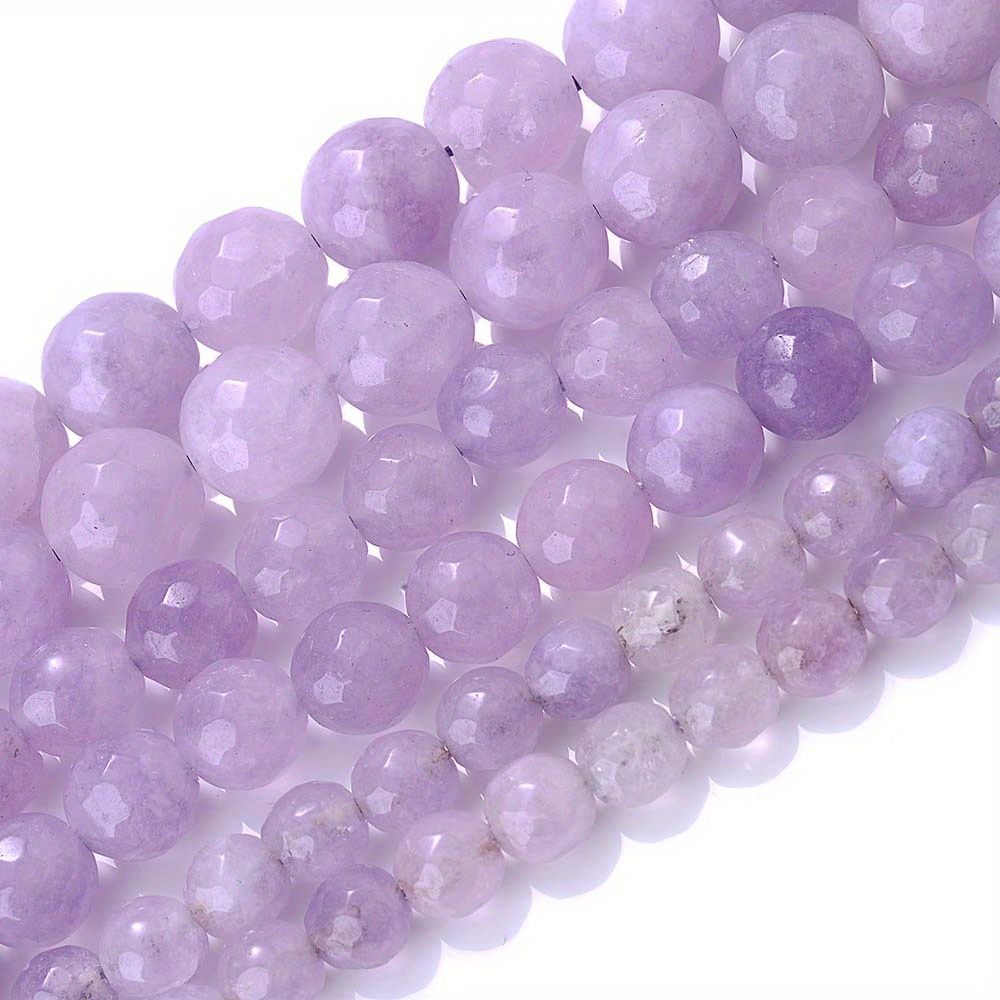 6/8/10mm Natural Purple Stone Lavender Charm Round Loose Beads For Jewelry  Making DIY Special Elegant Bracelets Necklace Handmade Craft Supplies