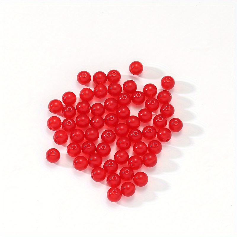 1 Pack 8mm Red Beads For Jewelry Making