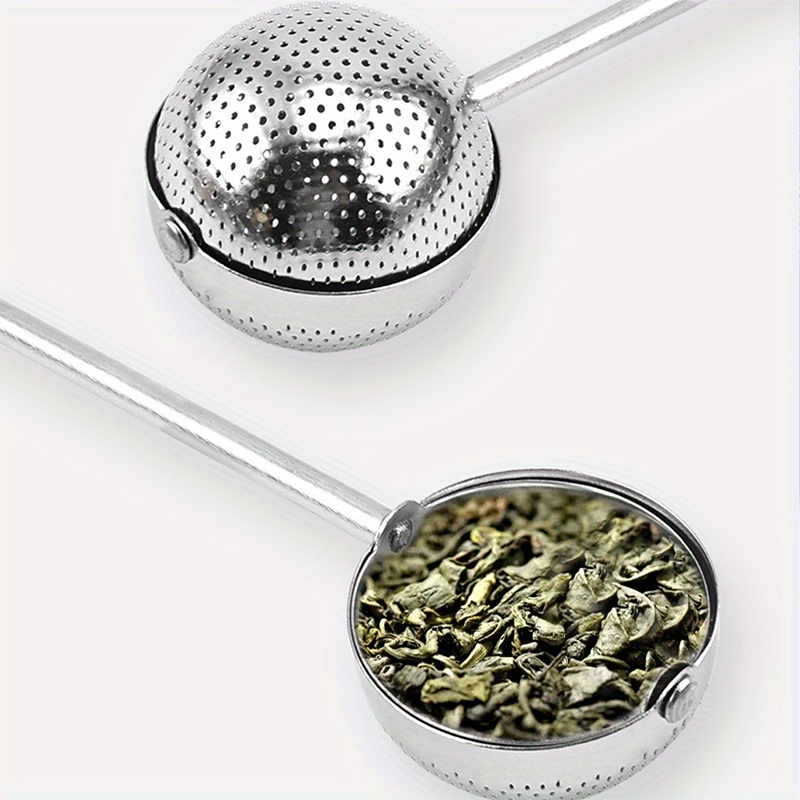 1pc stainless steel tea infuser reusable mesh tea strainer for loose leaf green tea   mug and teapot teaware details 9